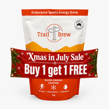 Load image into Gallery viewer, Blood Orange + Caffeine - NEW (1kg) Energy + Electrolytes - Trail Brew Xmas In July
