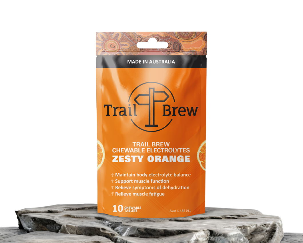 Chewable Electrolyte Tablets by Trail Brew - Zesty Orange (Due Early October)