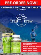 Load image into Gallery viewer, Chewable Electrolyte Tablets by Trail Brew - Lemon Lime - PRE ORDER NOW (Due early October)
