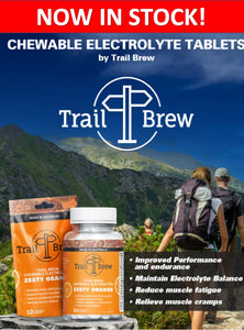 Chewable Electrolyte Tablets by Trail Brew -Zesty Orange - IN STOCK NOW!!
